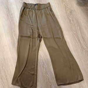 J. Crew Collection Satin Trousers in Rich Brown
